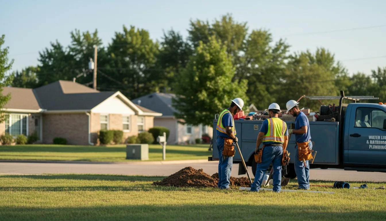 Residential water line and bathroom plumbing service in Taft, TX